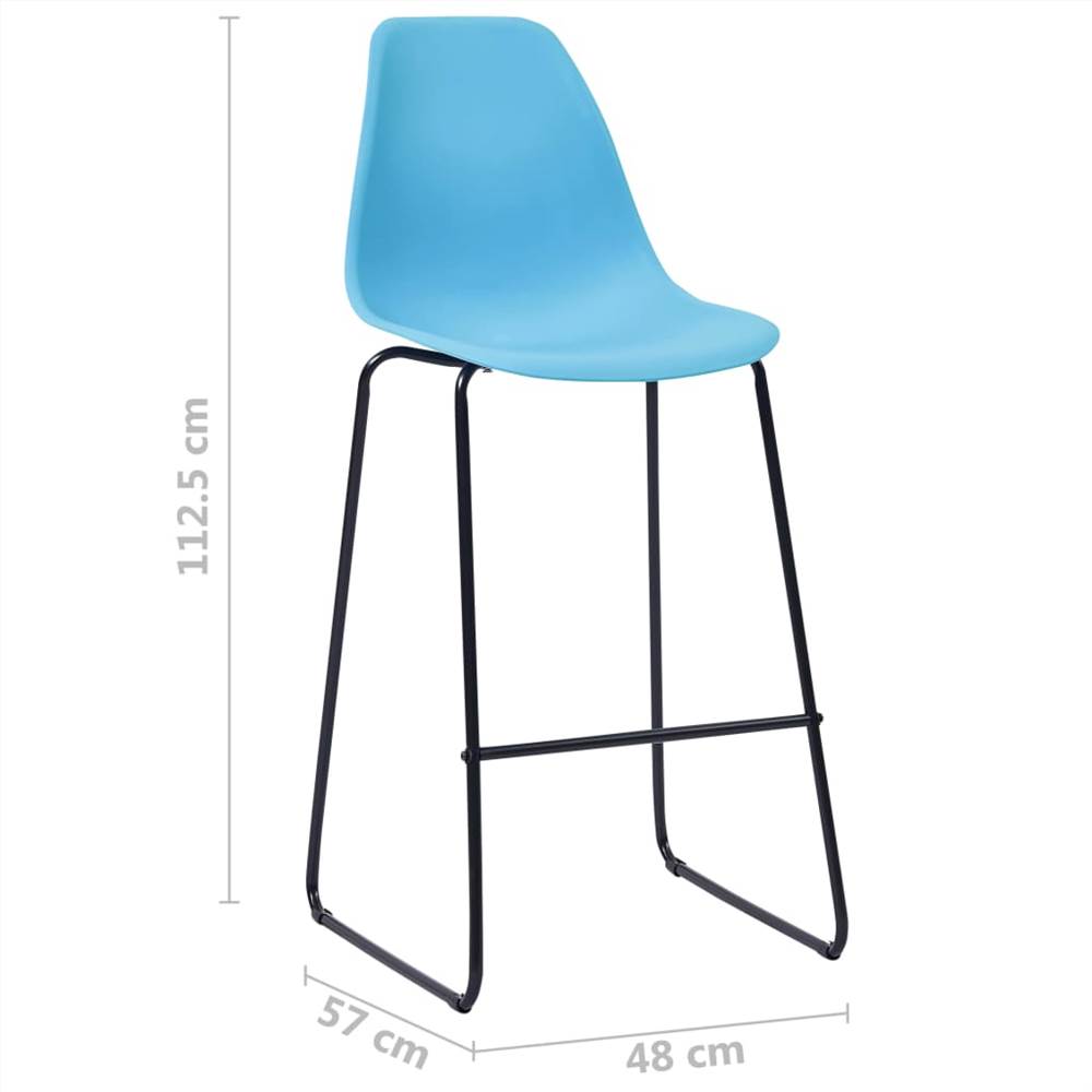 3 Piece Bar Set Plastic Blue