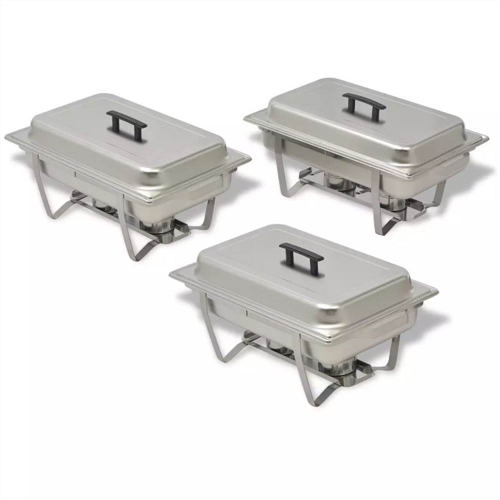 3 Piece Chafing Dish Set Stainless Steel
