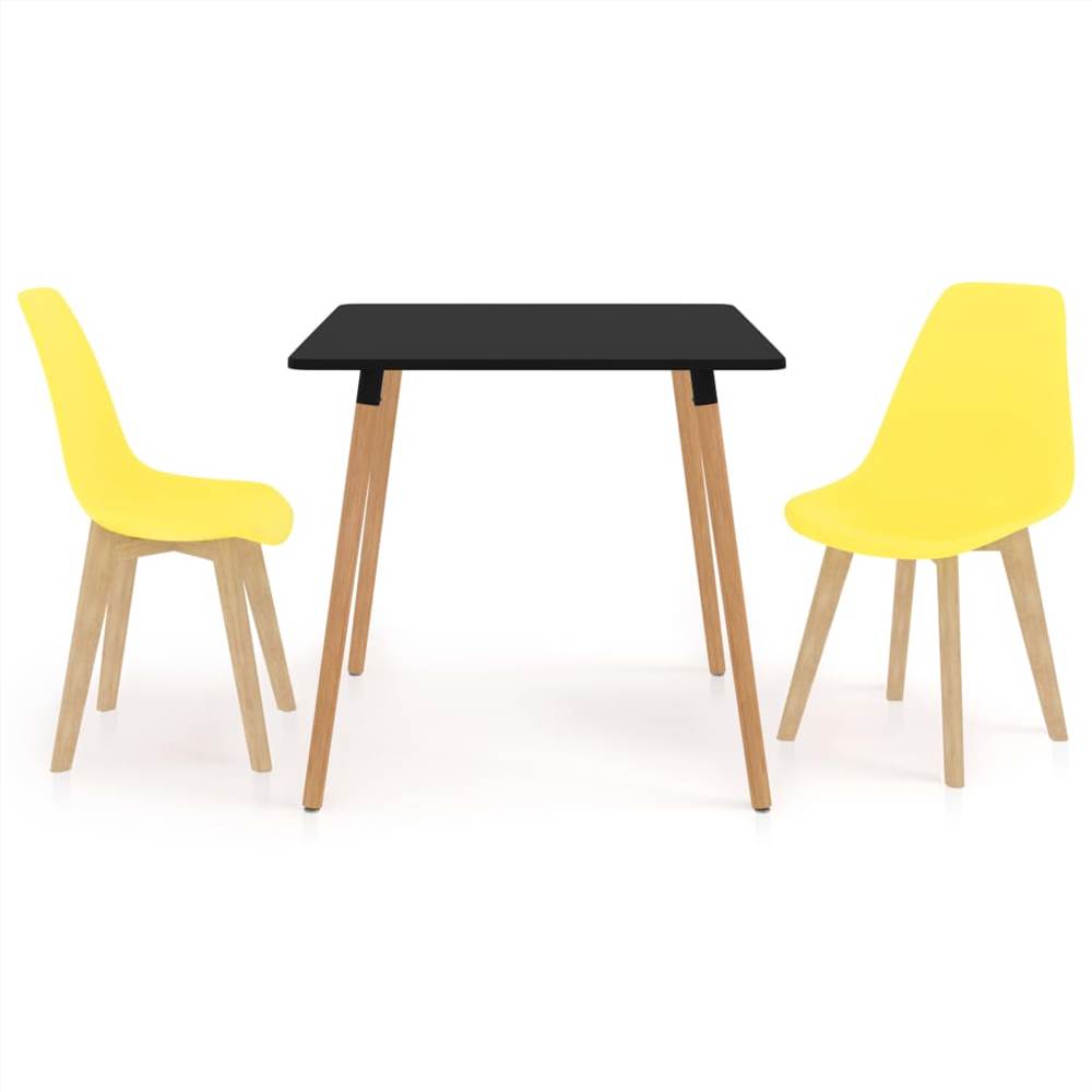 

3 Piece Dining Set Yellow