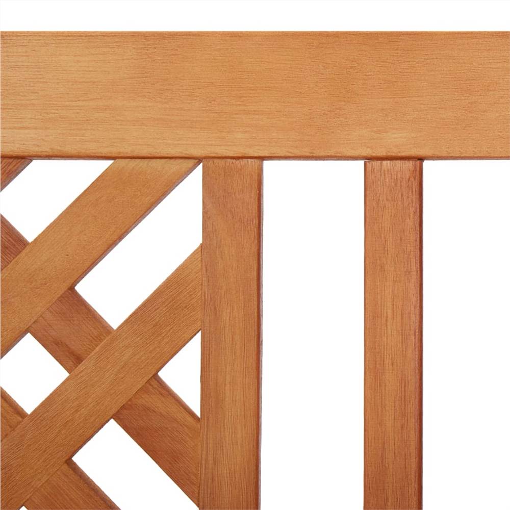 3-Seater Garden Bench 150 cm Solid Eucalyptus Wood