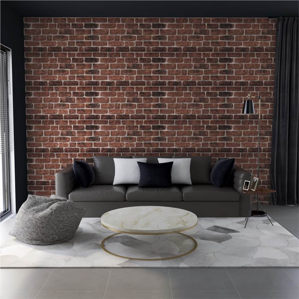 

3D Wall Panels with Dark Brown Brick Design 11 pcs EPS