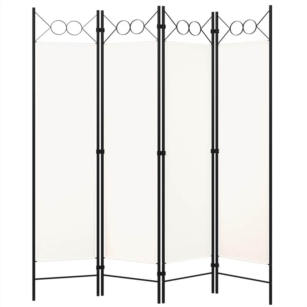 4Panel Room Divider White 160x180 cm