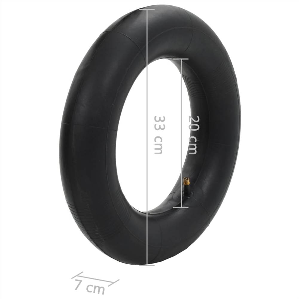 4 Piece Wheelbarrow Tire and Inner Tube Set 3.50-8 4PR Rubber