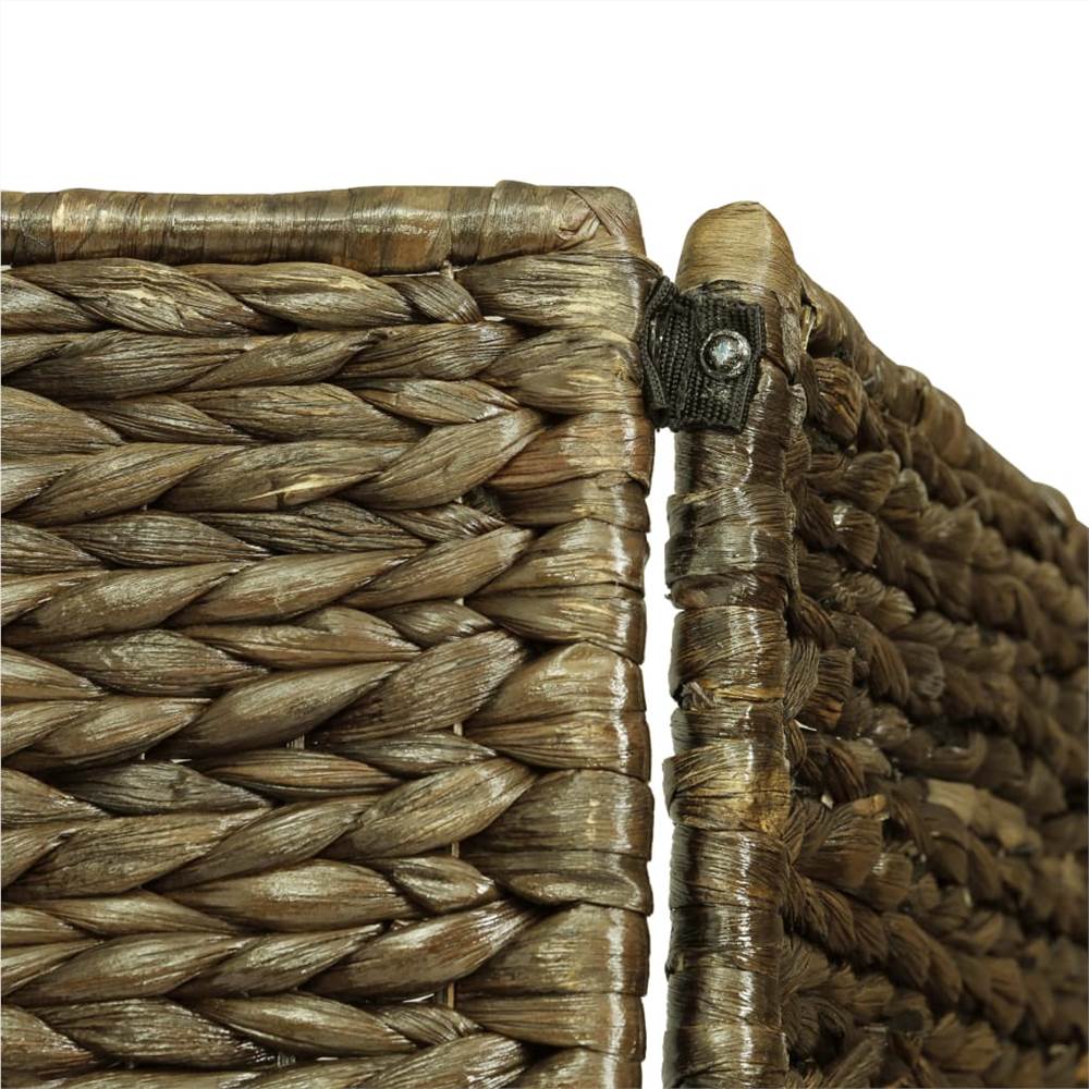 5-Panel Room Divider Brown 193x160 cm Water Hyacinth