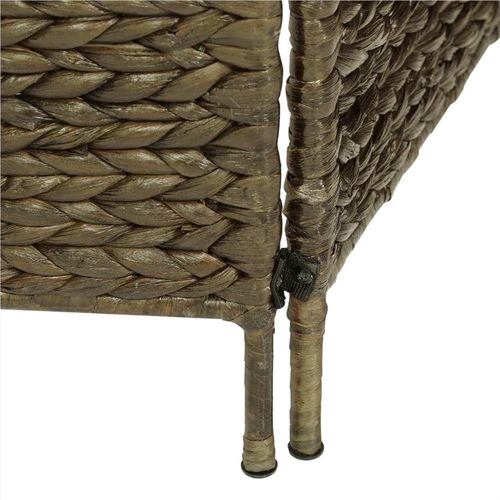 5-Panel Room Divider Brown 193x160 cm Water Hyacinth
