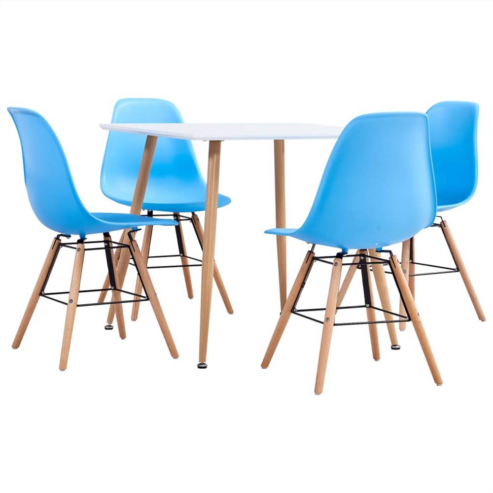 

5 Piece Dining Set Plastic Blue