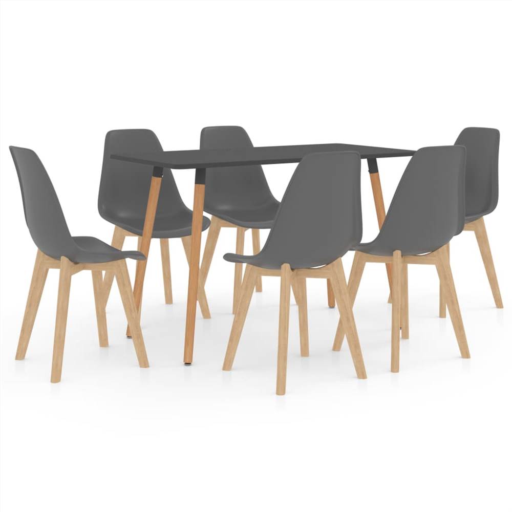 

7 Piece Dining Set Grey