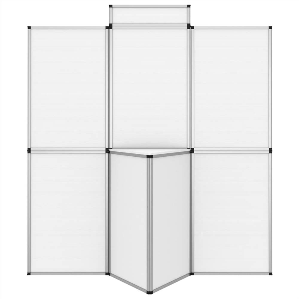8-Panel Folding Exhibition Display Wall 181x200 cm White