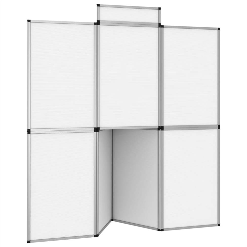 8-Panel Folding Exhibition Display Wall 181x200 cm White