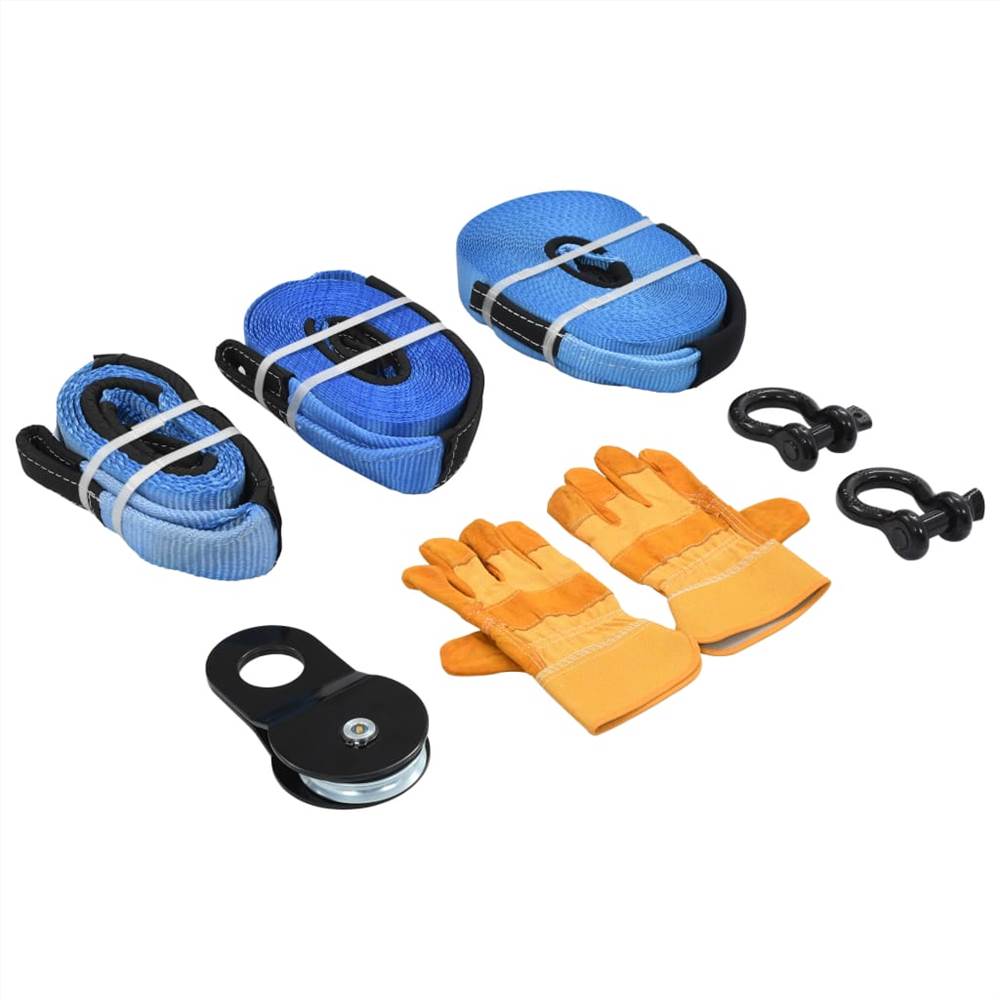 9 Piece Car Recovery Strap Set