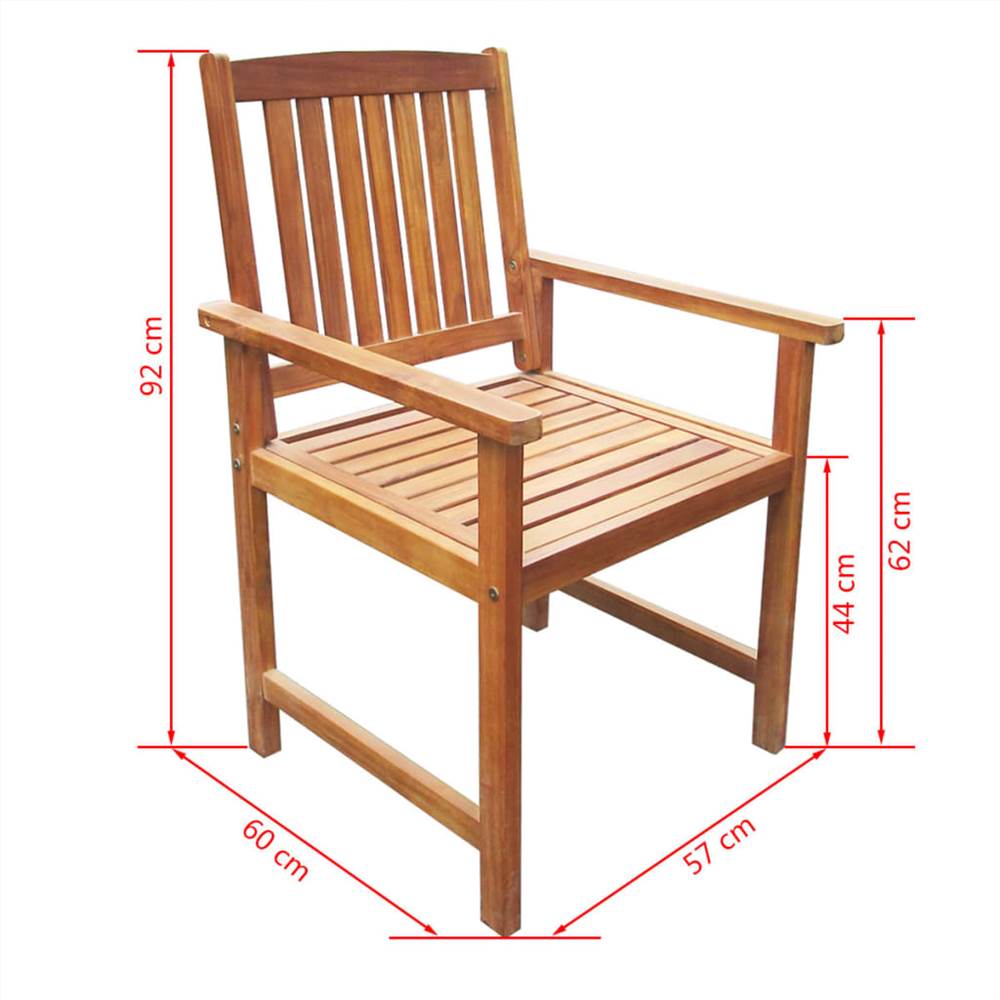 9 Piece Outdoor Dining Set Solid Acacia Wood