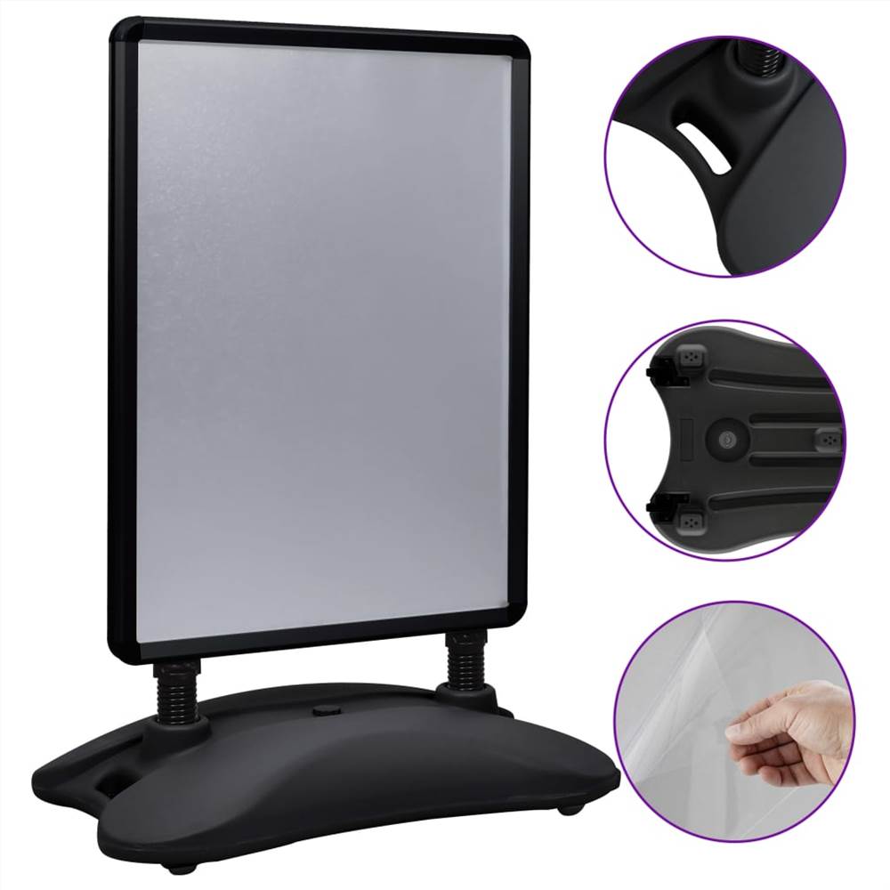 A1 Waterbase Poster Stand Black Aluminium Alloy