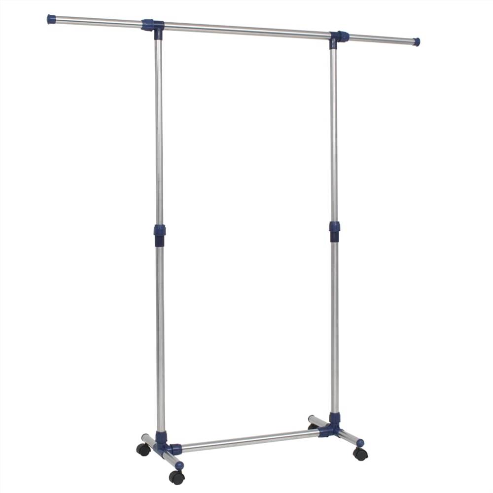 

Adjustable Clothes Rack Stainless Steel 165x44x150 cm Silver