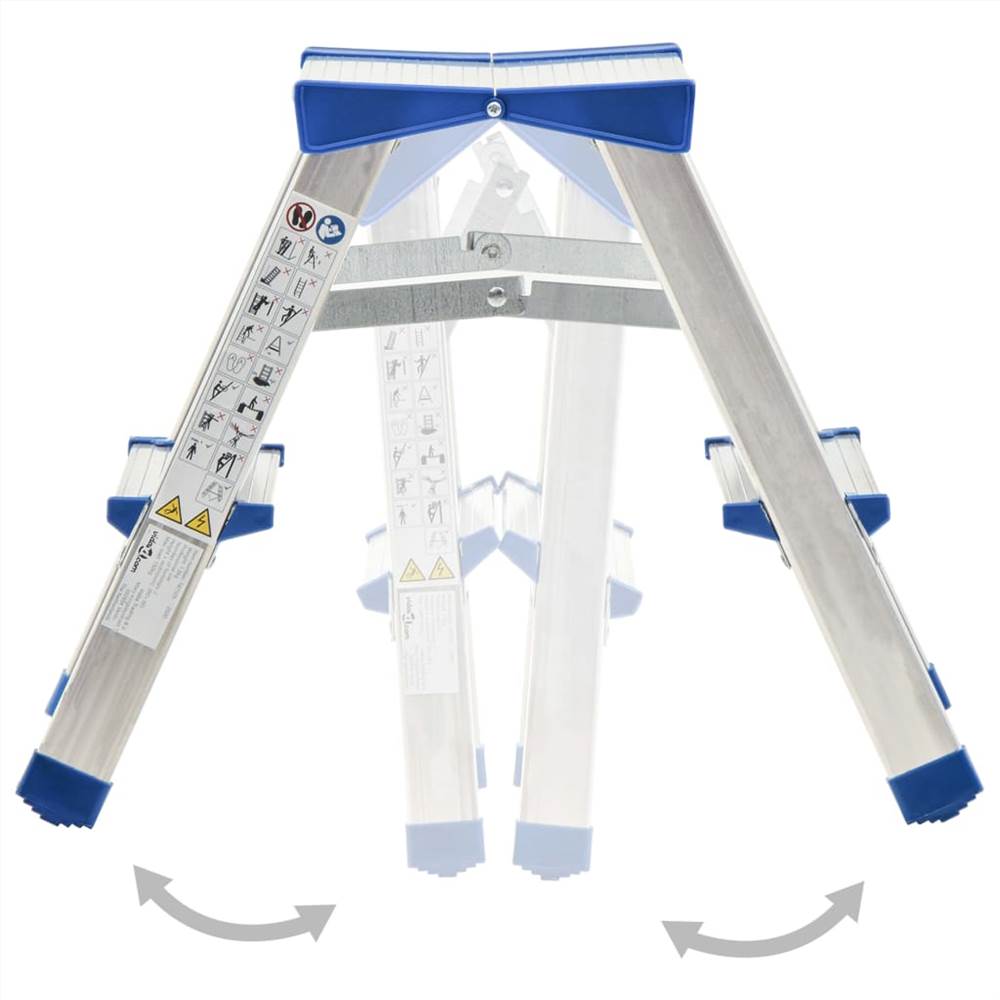 Aluminium Double-Sided Step Ladder 2 Steps 44 cm