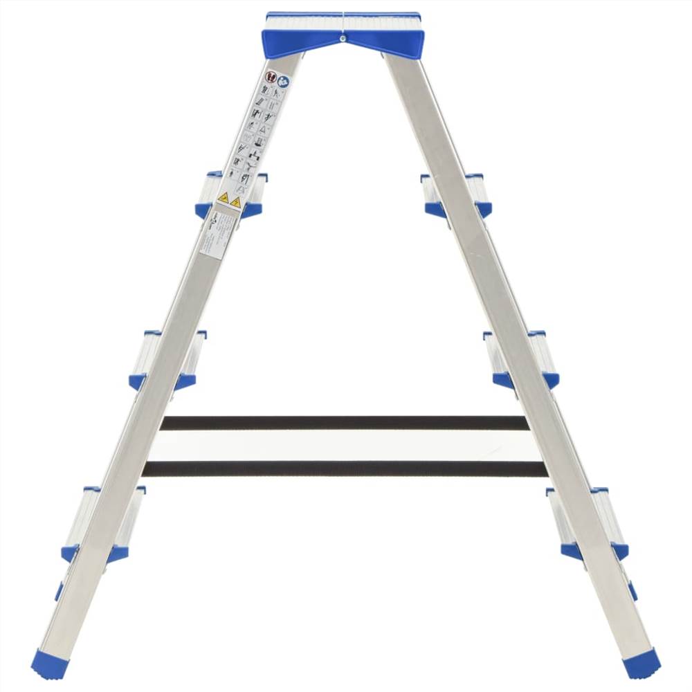 Aluminium Double-Sided Step Ladder 4 Steps 90 cm