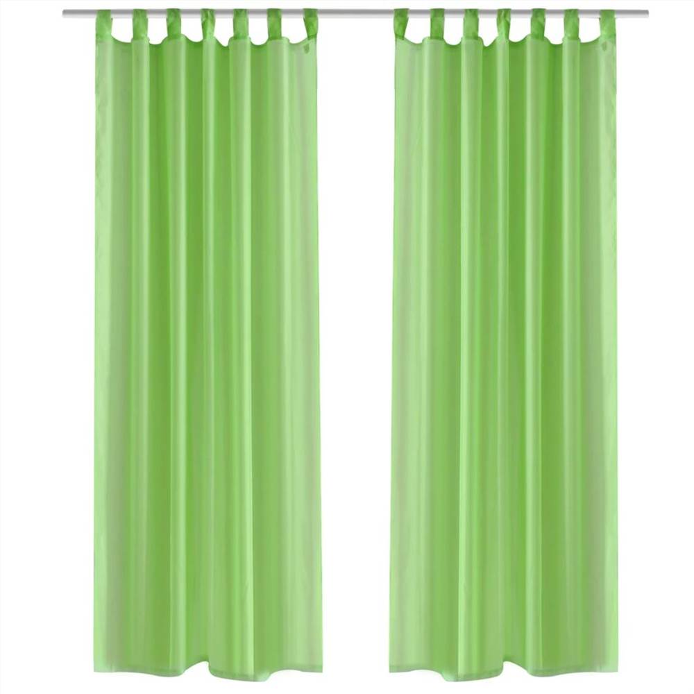 

Apple Green Sheer Curtain 140 x 175 cm 2 pcs