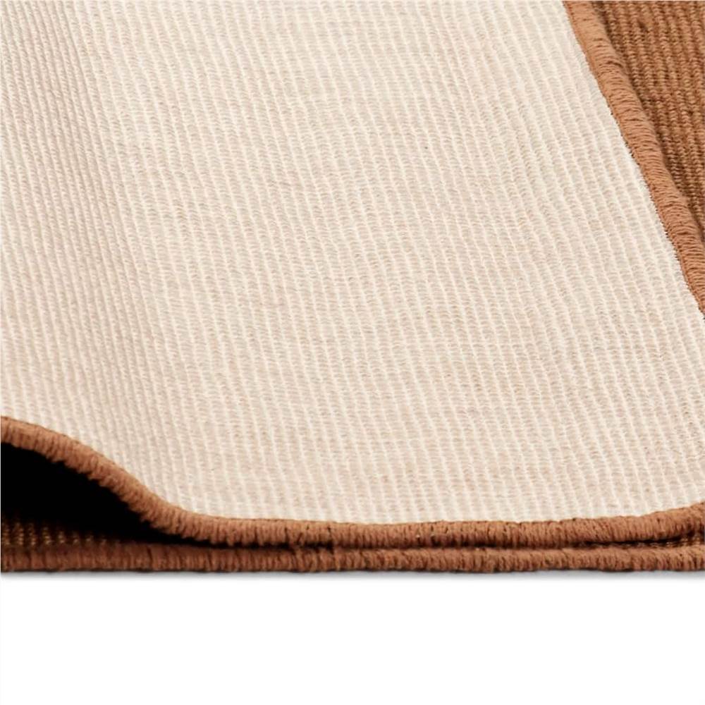 Area Rug Jute with Latex Backing 120x180 cm Brown