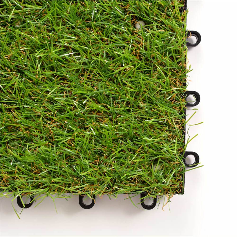 Artificial Grass Tiles 20 pcs 30x30 cm Green
