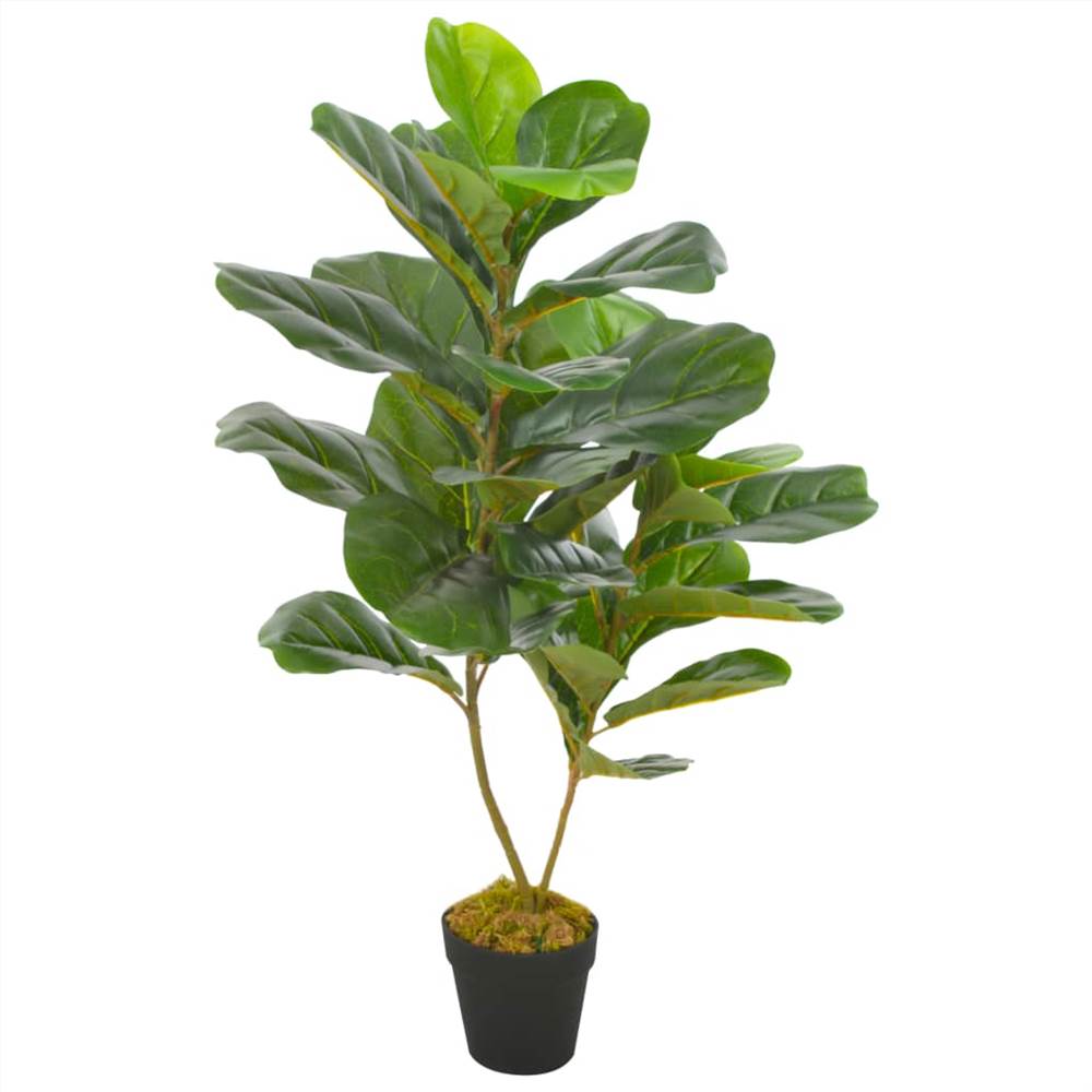 Листья искусственного растения Fiddle с горшком зеленый 90 см