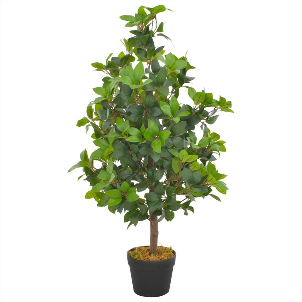 Drzewo Laurowe Sztuczne Rośliny z Doniczką Zielone 90 cm