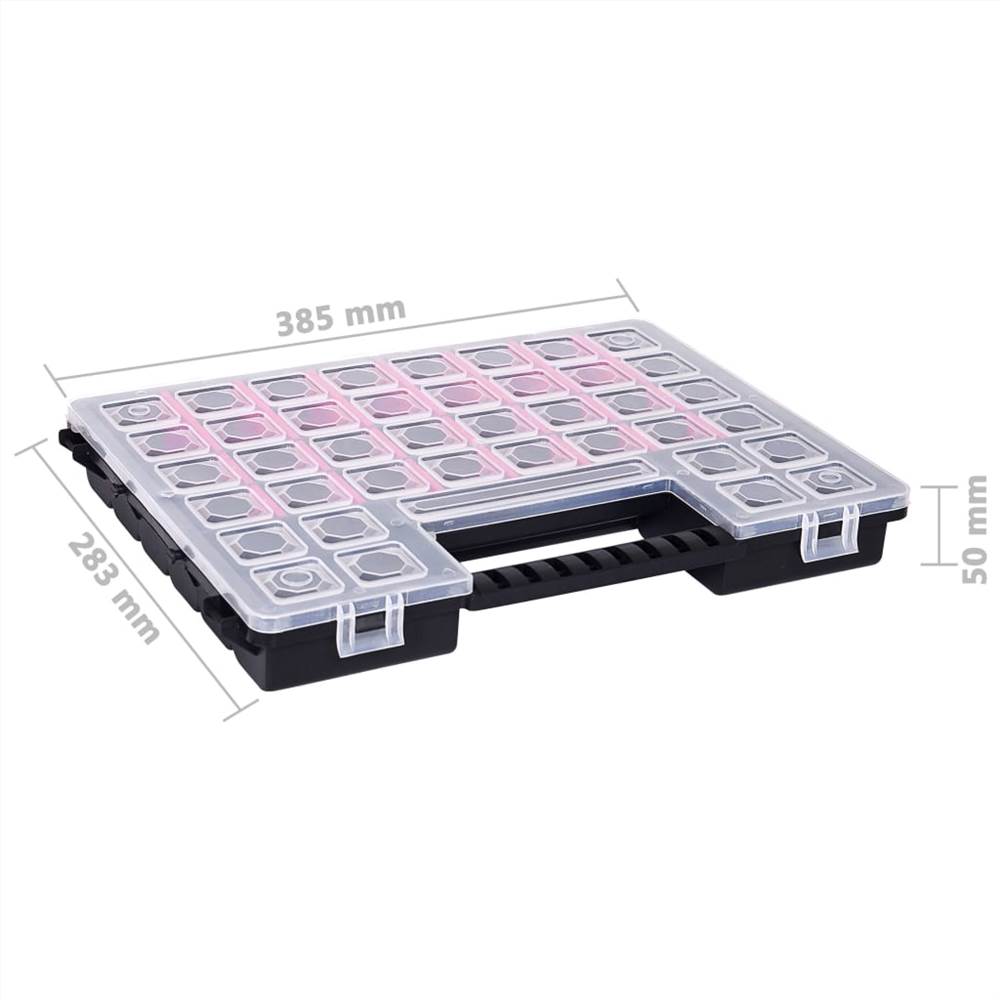 Assortment Boxes 5 pcs with Adjustable Dividers 385x283x50 mm Plastic