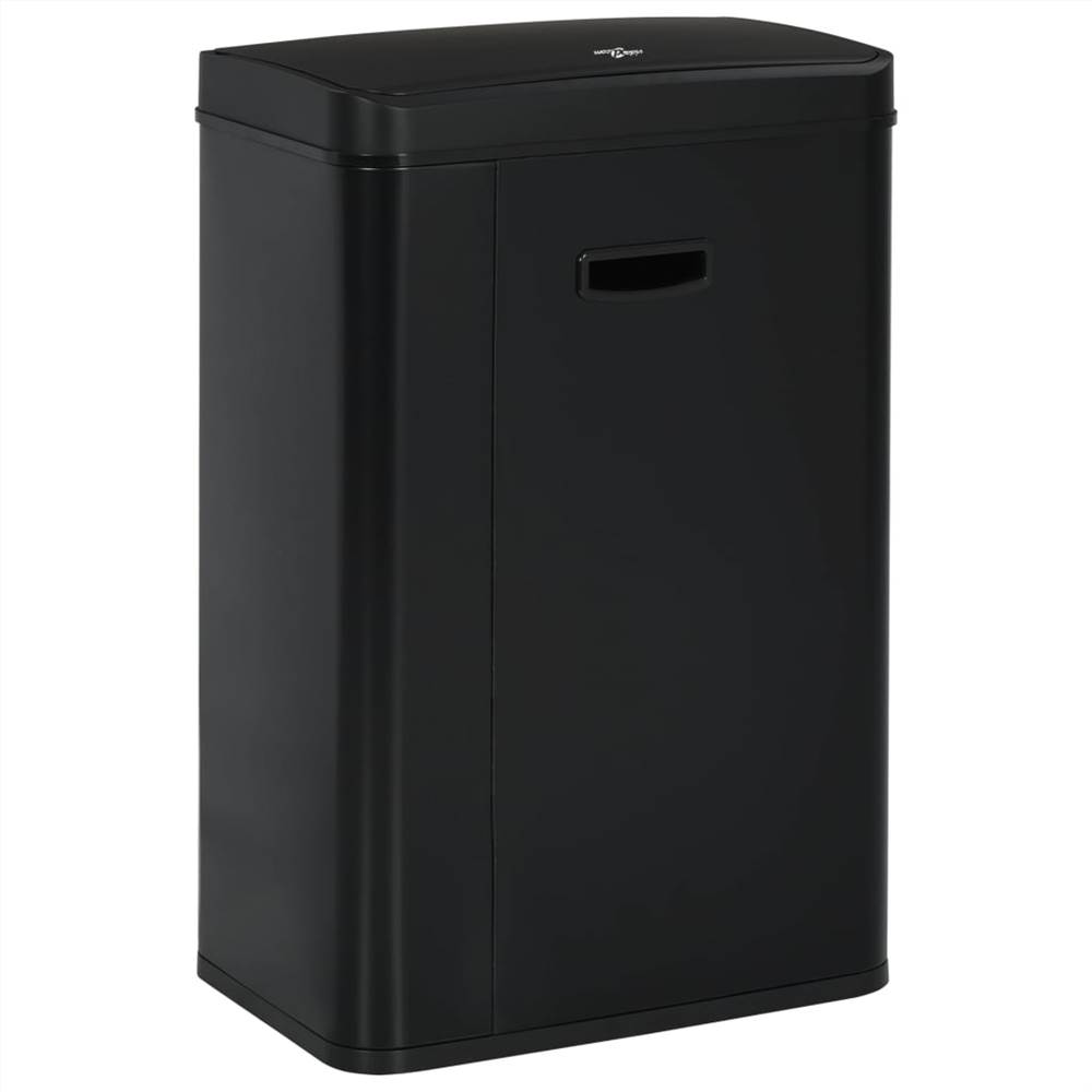 Automatic Sensor Dustbin Black Steel 60 L