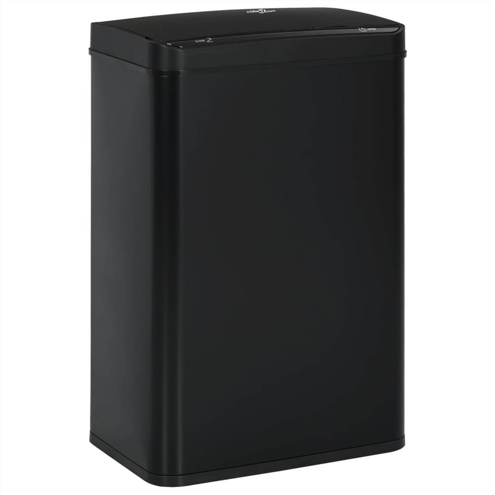Automatic Sensor Dustbin Black Steel 60 L