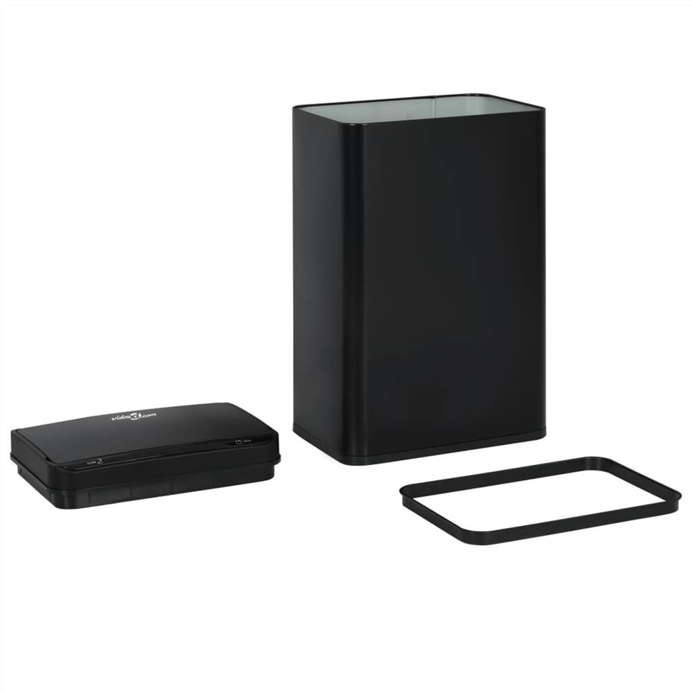 Automatic Sensor Dustbin Black Steel 60 L