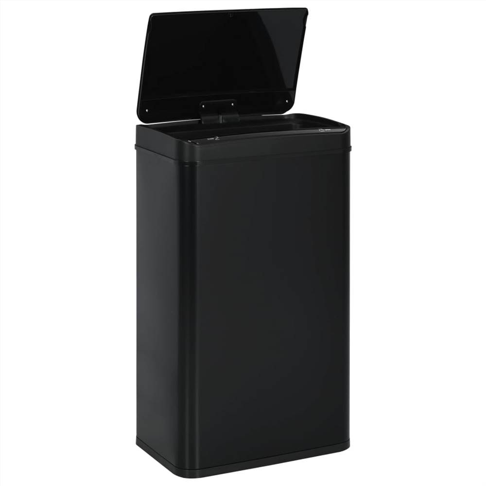 Automatic Sensor Dustbin Black Steel 70 L