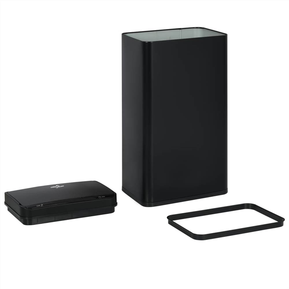 Automatic Sensor Dustbin Black Steel 70 L