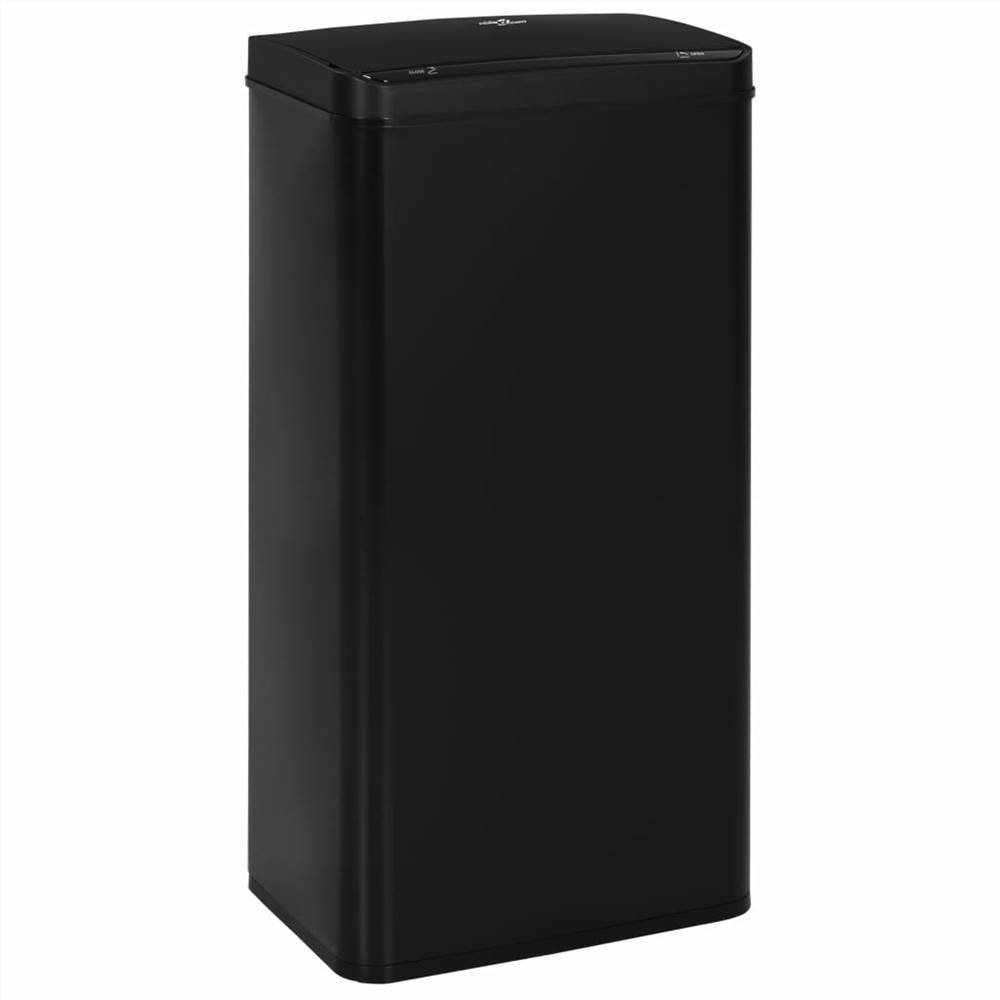 Automatic Sensor Dustbin Black Steel 80 L