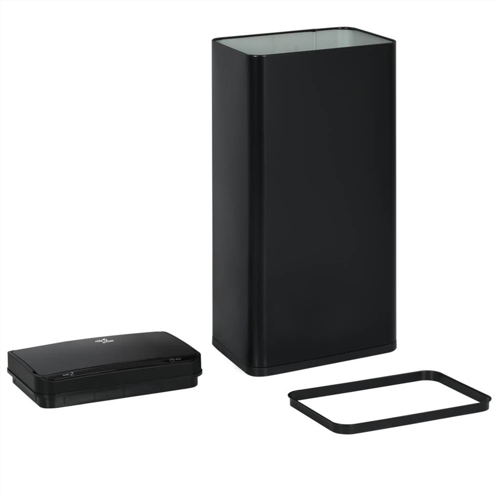 Automatic Sensor Dustbin Black Steel 80 L