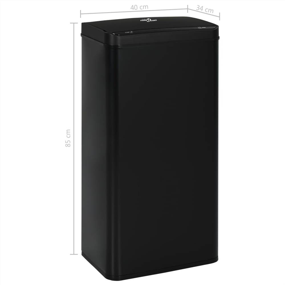 Automatic Sensor Dustbin Black Steel 80 L