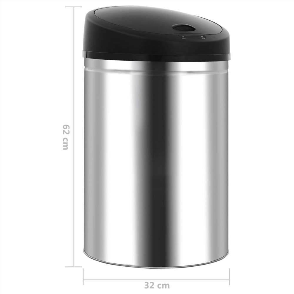 Automatic Sensor Dustbin Garbage Bin 42 L Stainless Steel