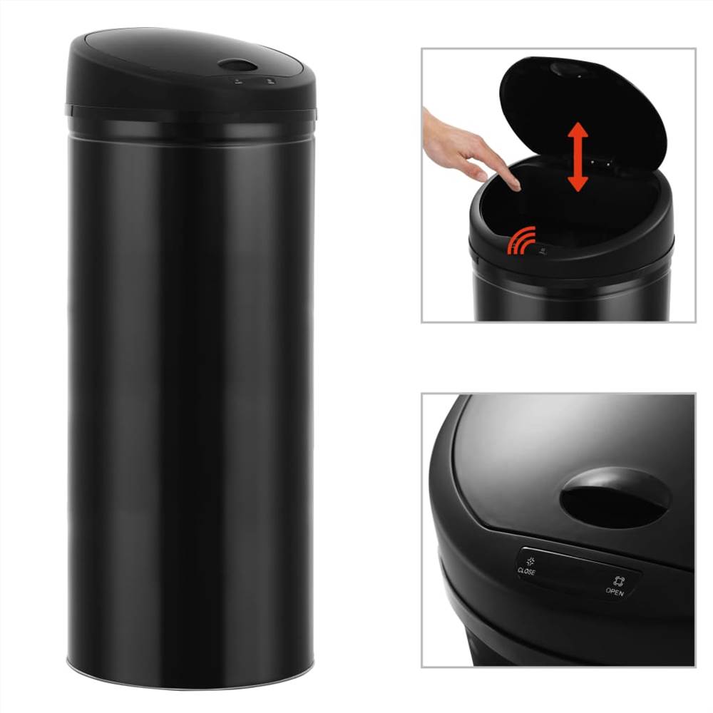 Automatic Sensor Dustbin Garbage Bin 62 L Black