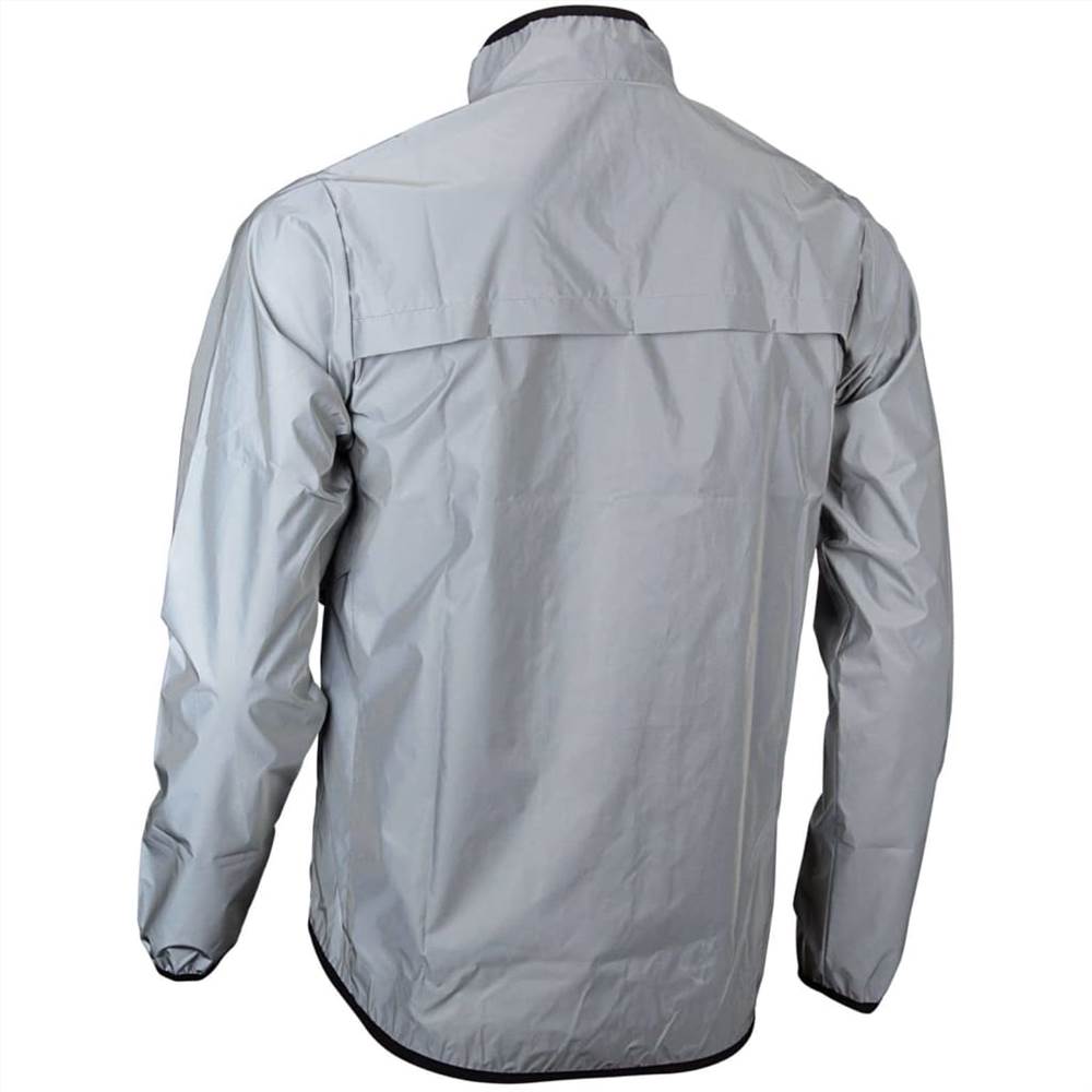 grey reflective running jacket