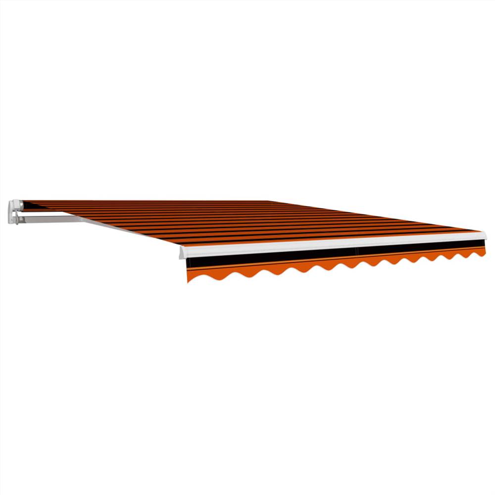 Awning Top Sunshade Canvas Orange and Brown 300x250 cm