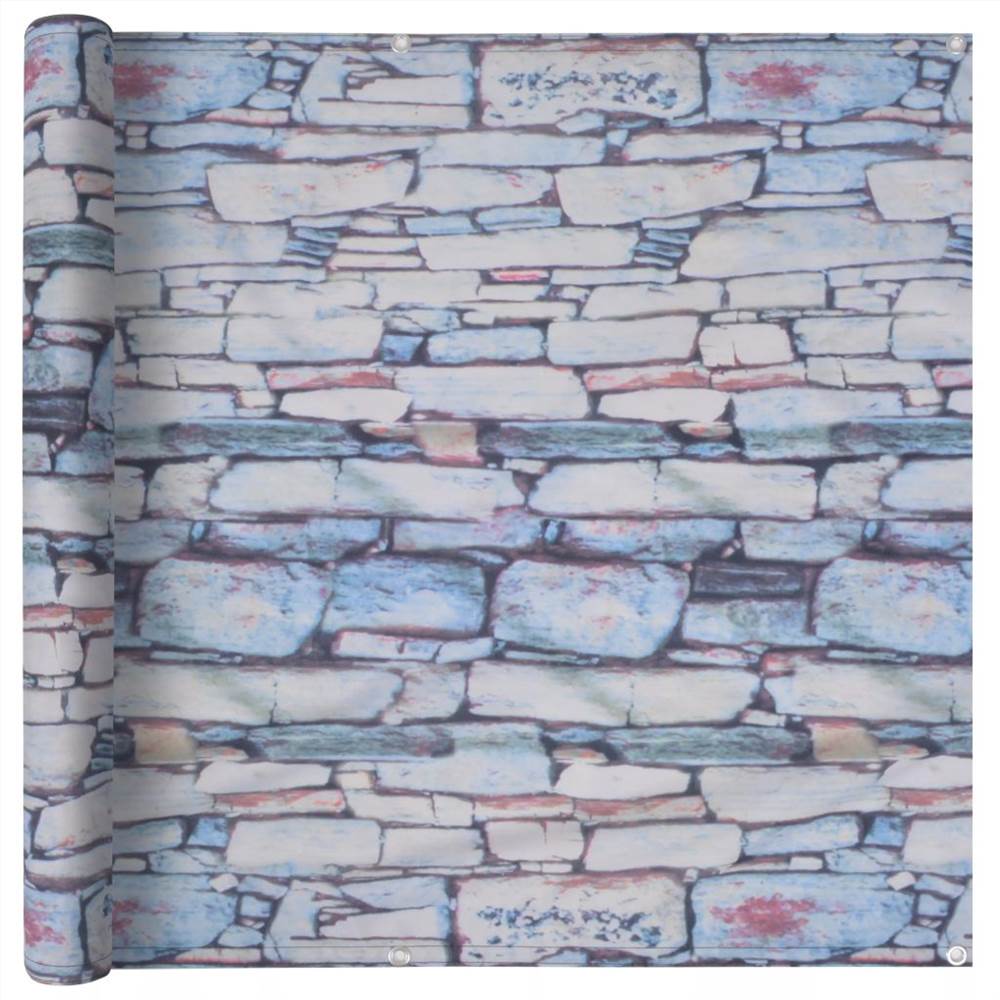 

Balcony Screen Oxford Fabric 75x600 cm Stone Wall Print