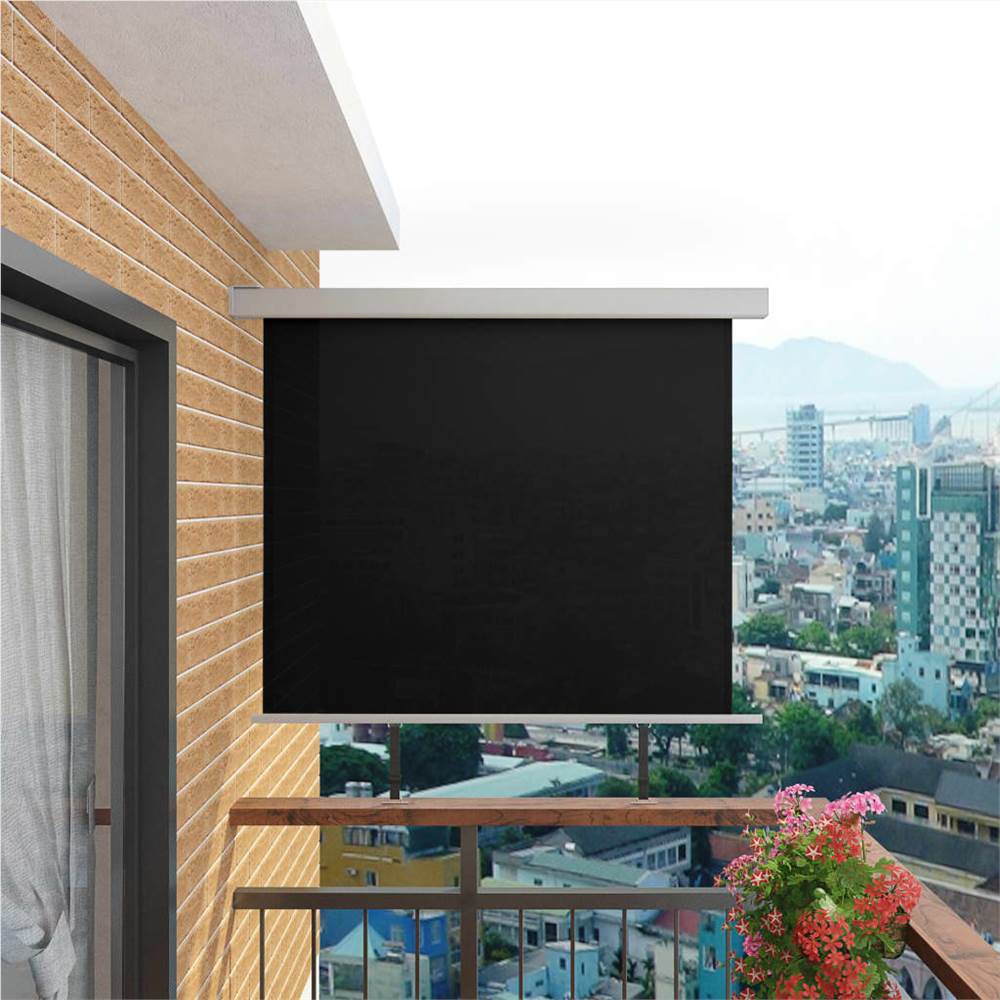 Balcony Side Awning Multi-functional 150x200 cm Black