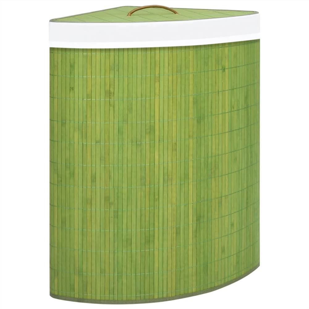 

Bamboo Corner Laundry Basket Green 60 L