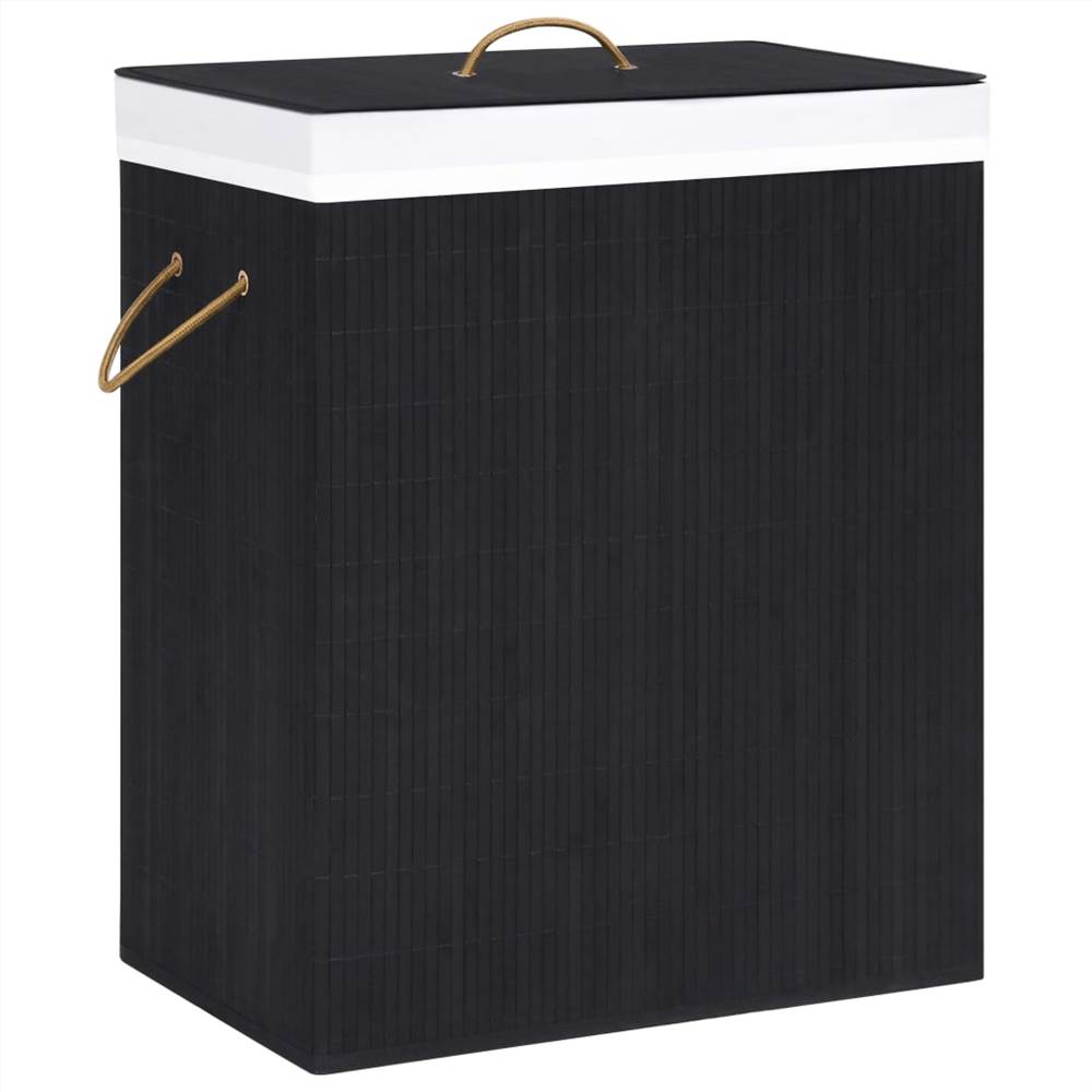 

Bamboo Laundry Basket Black 83 L