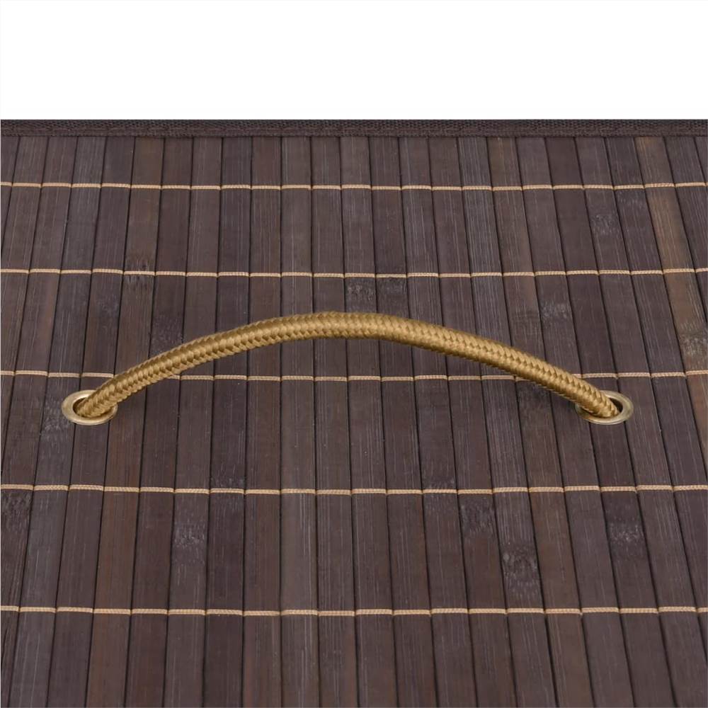 Bamboo Laundry Basket Brown 72 L