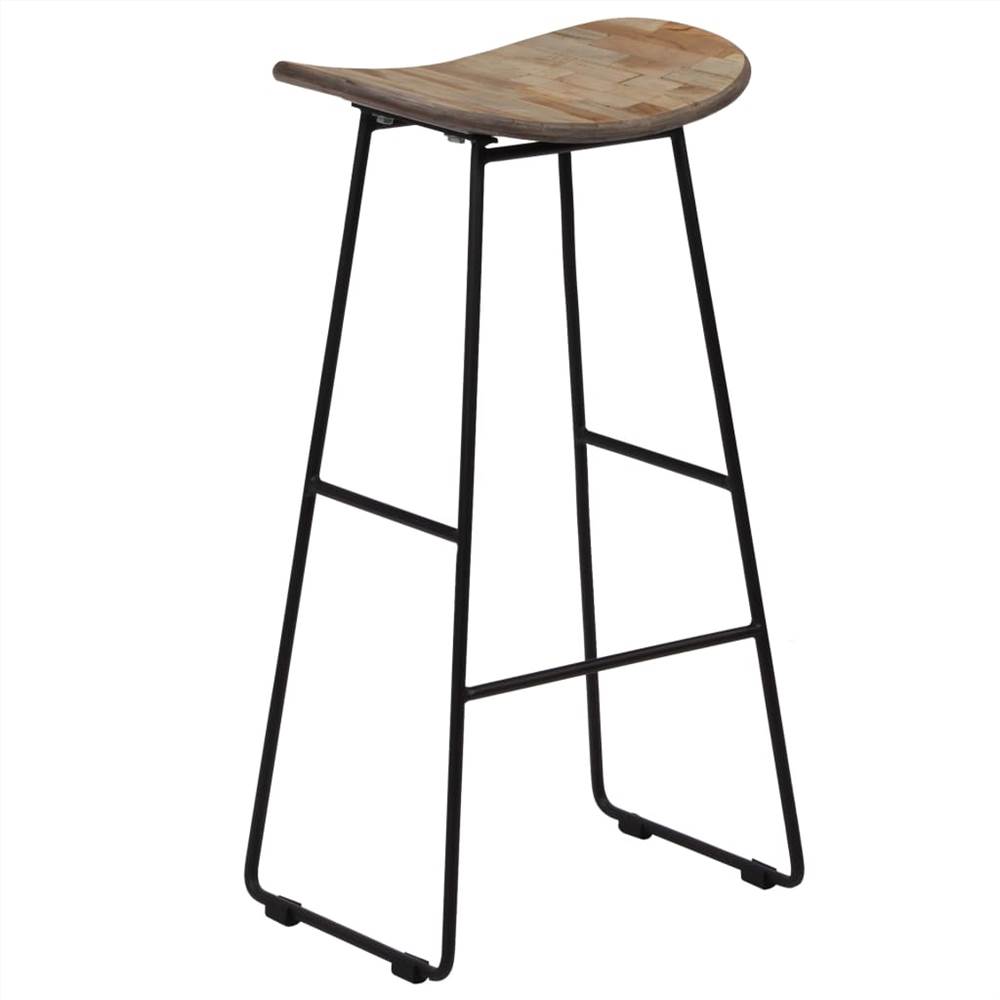 Bar Chairs 2 pcs Reclaimed Teak