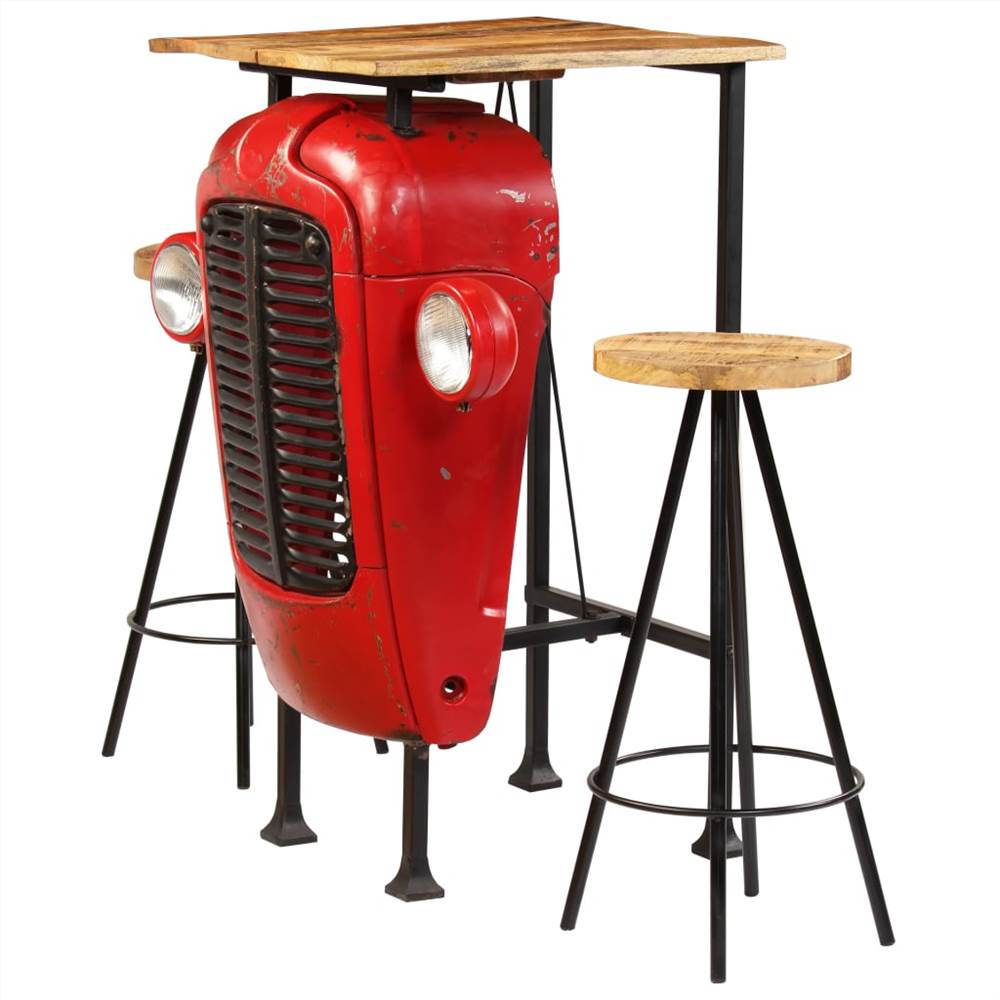 

Bar Set 3 Pieces Solid Mango Wood 60x60x107 cm