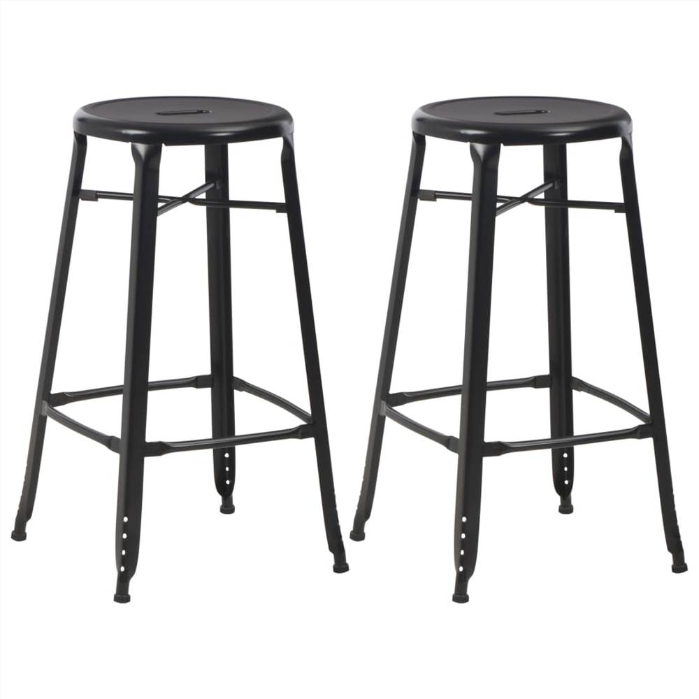 

Bar Stools 2 pcs Black Steel