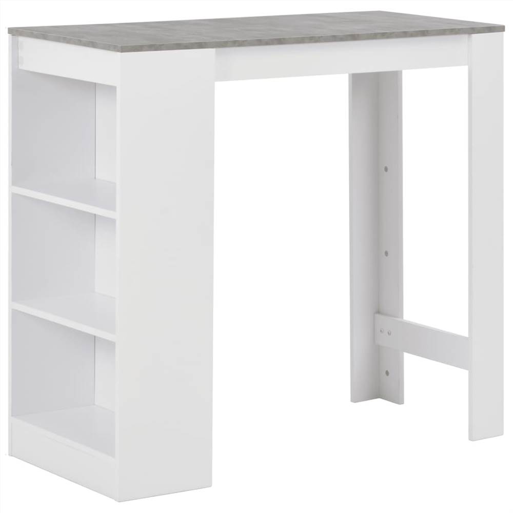 

Bar Table with Shelf White 110x50x103 cm