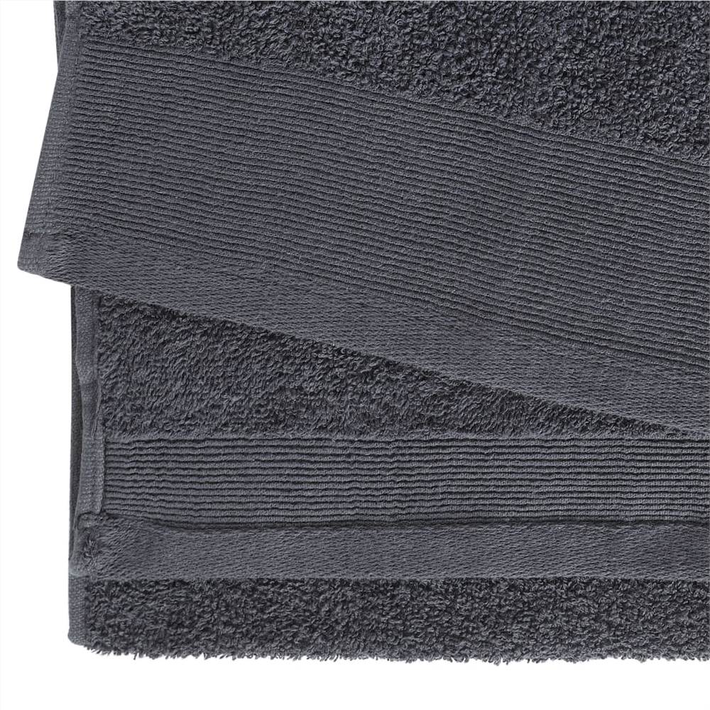 Bath Towel Set 5 pcs Cotton 450 gsm 100x150 cm Anthracite