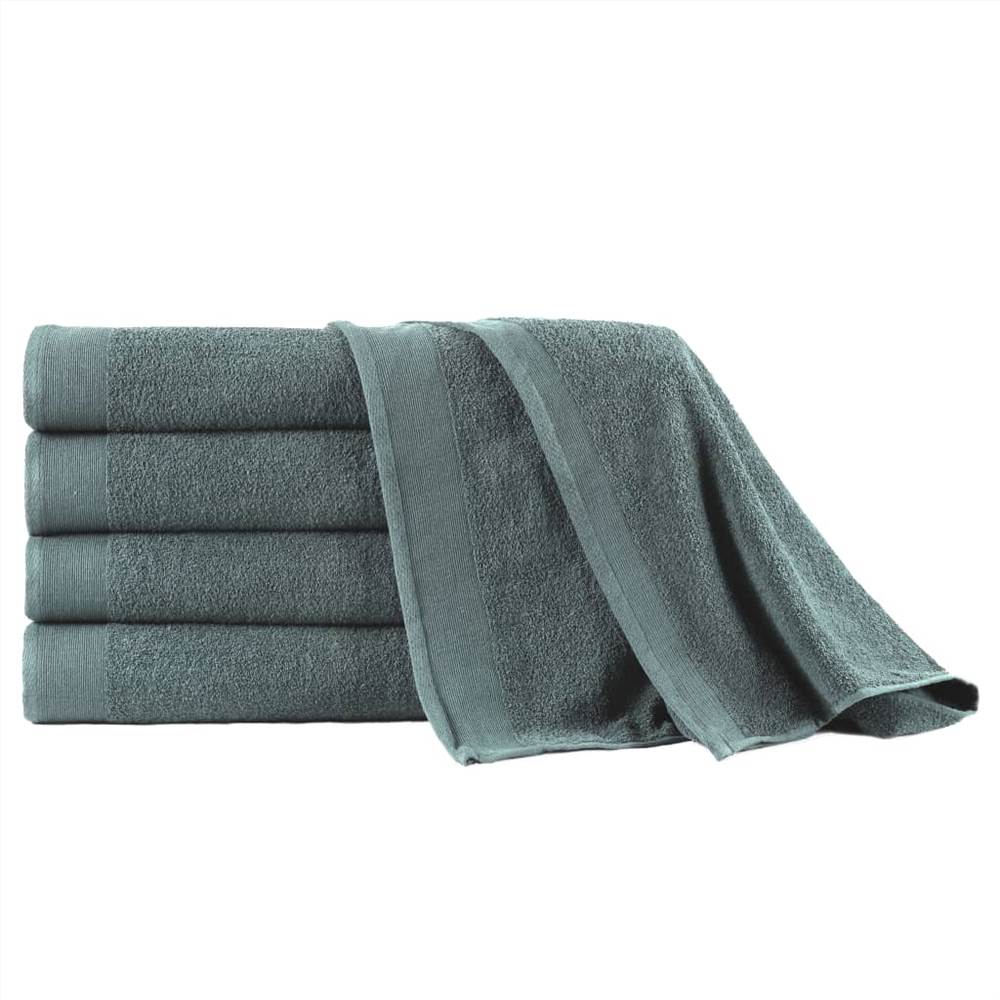 

Bath Towel Set 5 pcs Cotton 450 gsm 100x150 cm Green