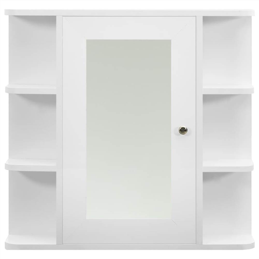 Bathroom Mirror Cabinet White 66x17x63 cm MDF
