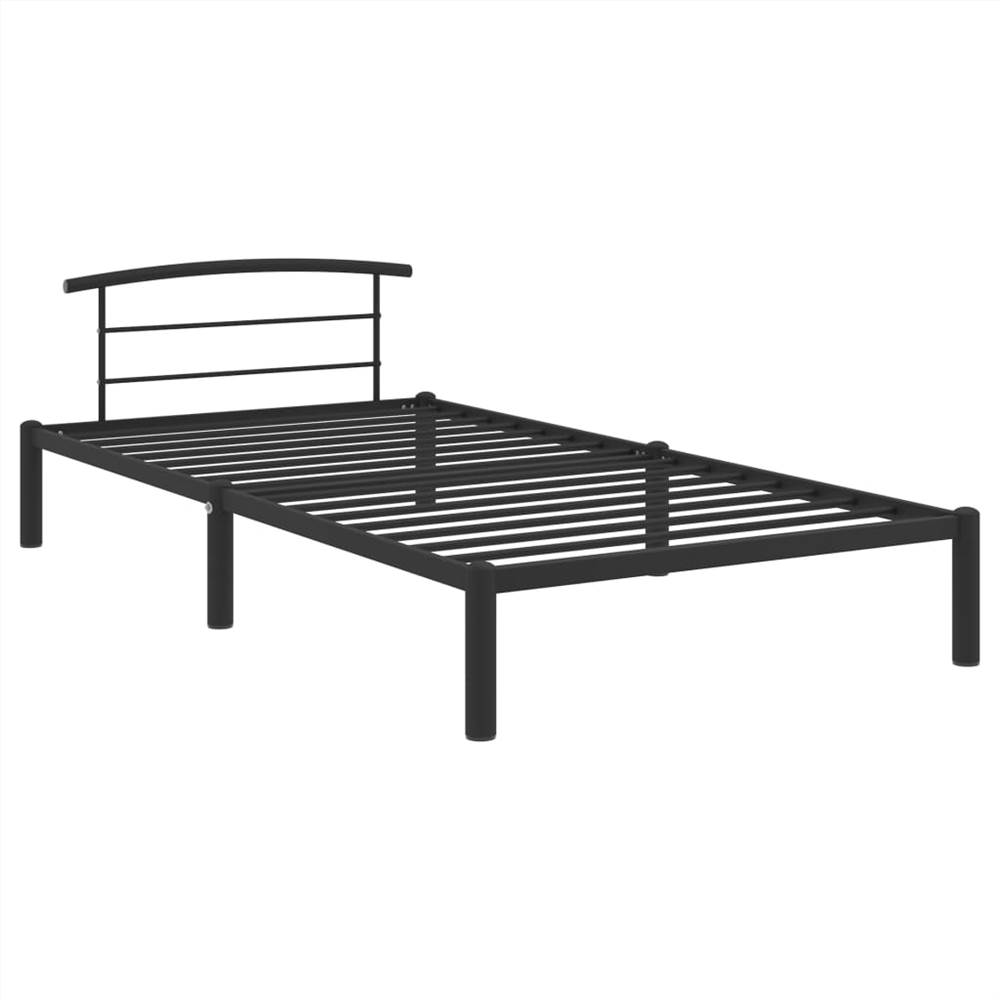 Bed Frame Black Metal 90x200 cm